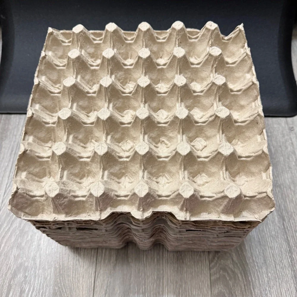18 Pack Pulp Egg Trays 30 Count Flats Natural Fiber Stackable Storage Crafting